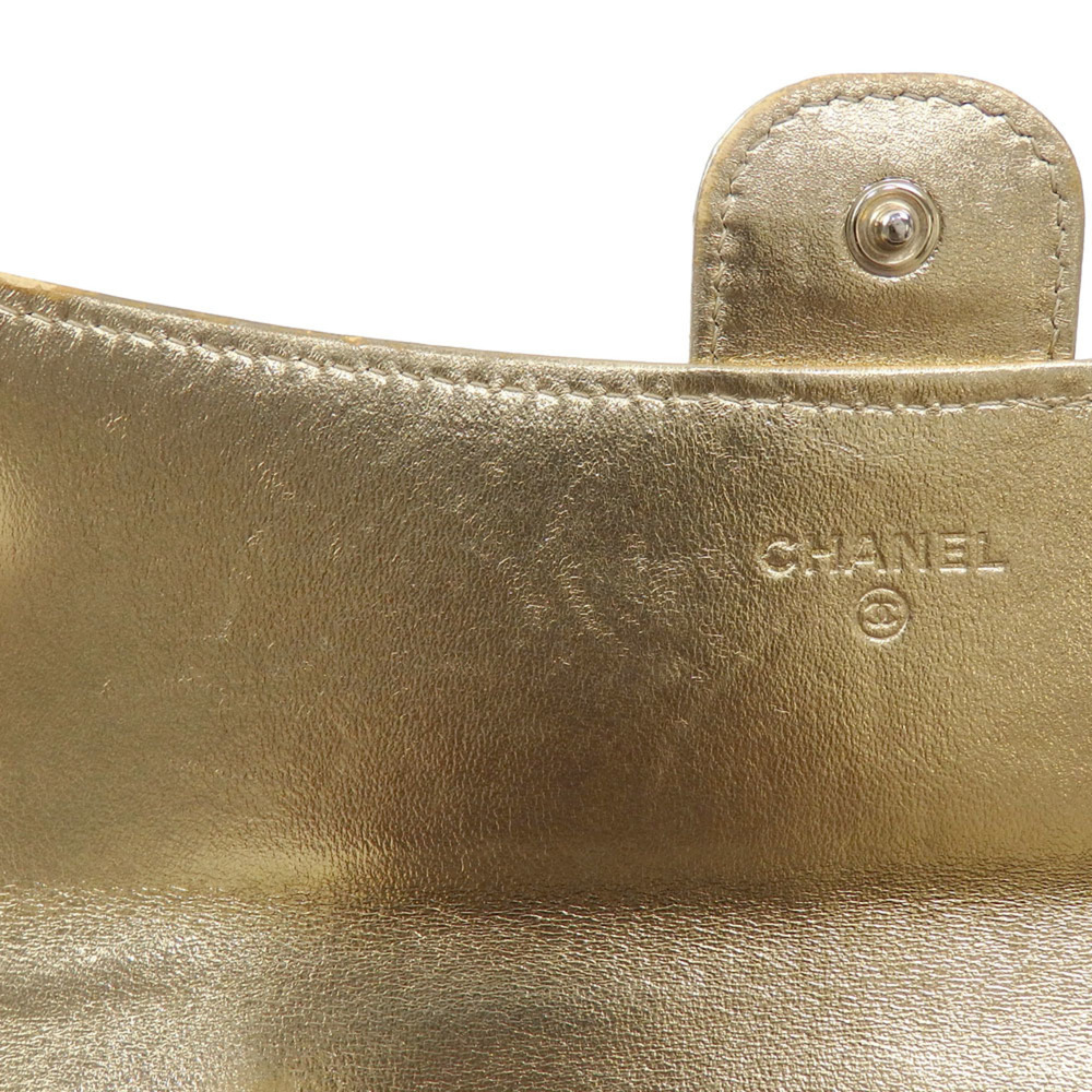 CHANEL Gold Leather Logo Wallet - Picture 8 of 8